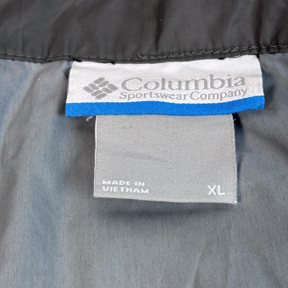 Columbia Jacket Mens XL Gray Black Omni-Shield Hooded Windbreaker Lightweight - Picture 3 of 11